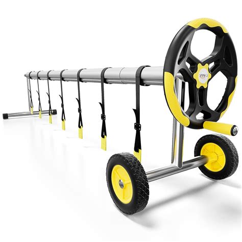 VINGLI Pool Cover Reel Set 18 Feet Pool Solar Cover Reel for Inground ...