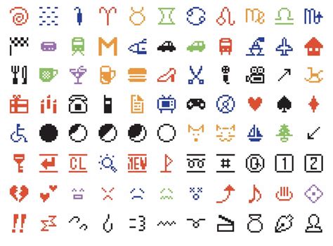 The First Emoji Set Shigetaka Kurita In 1999 :: Emoji Archive