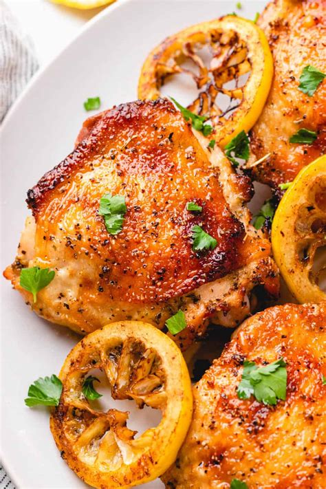 Oven Baked Lemon Pepper Chicken Thighs - Veronika's Kitchen