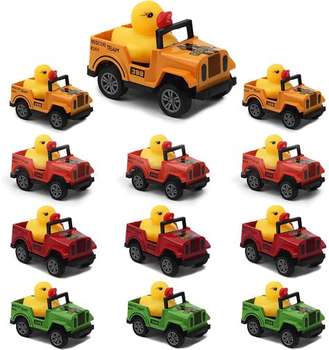 Amazon.com: Yatics 12 Rubber Ducks for Jeep Ducking, Pull-Back Duck in ...