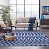 Nourison Grafix 8 X 10 (ft) Navy Indoor Abstract Area Rug 99446753243 ...