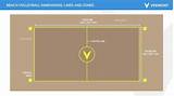 Volleyball court size online