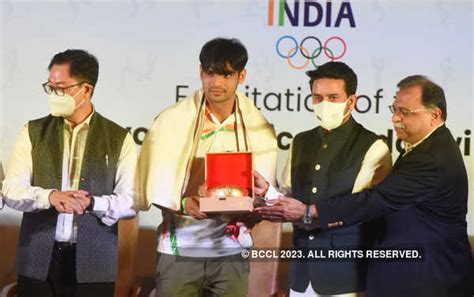 Pictures from grand felicitation ceremony for Indian Olympic medal ...