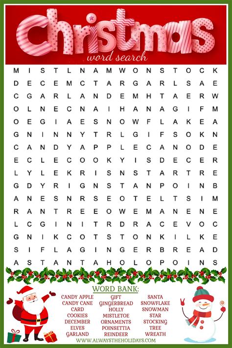 Christmas Word Search