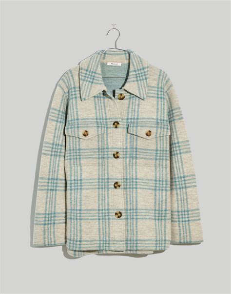 Boiled Wool Shirt-Jacket in Plaid | Madewell