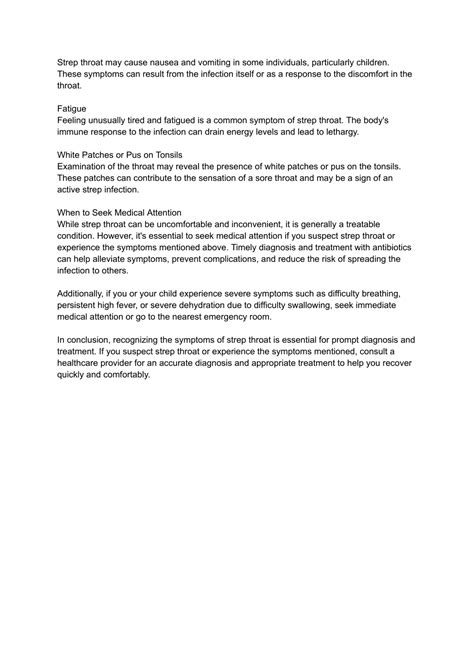 PPT - Symptoms of Strep Throat: Recognizing the Signs and Seeking ...