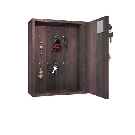 INVENZO Engineered Wood Wall Mount Key Box Cabinet, Key Holder with ...