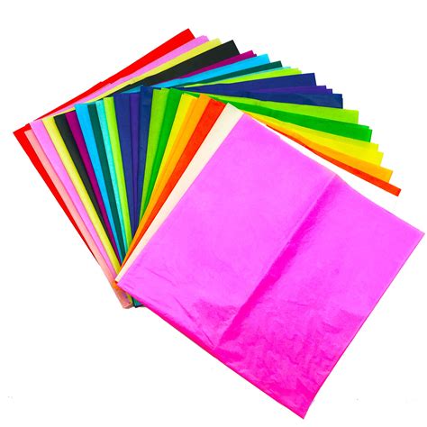 Coloured Tissue Paper x 20 Sheets for Arts Crafts Gift Wrapping 50cm X ...