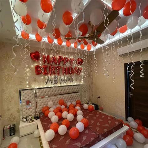 Romantic room balloon decoration services online in India – Theballoonwala