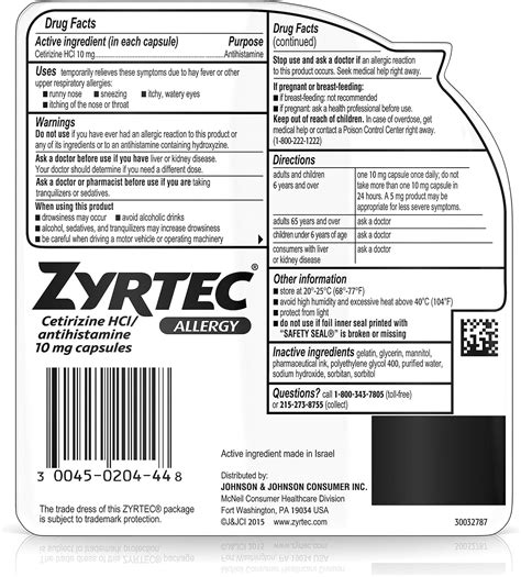 Buy Zyrtec 24 HR Indoor & Outdoor Allergy Liquid Gels Capsules, Cetirizine HCI Antihistamine, 40 ...