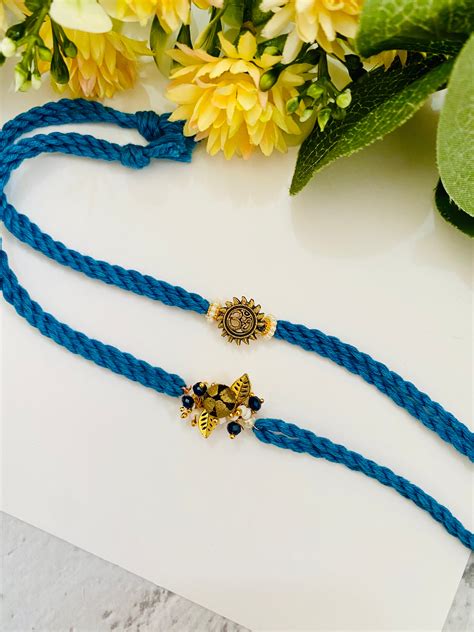 Sun om hand made bhai bhabhi rakhi set – Madhurya Rakhi