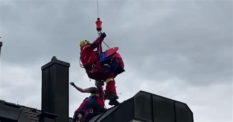 Marktheidenfeld: Hubschrauber-Rettung von Hausdach | Radio Gong Würzburg