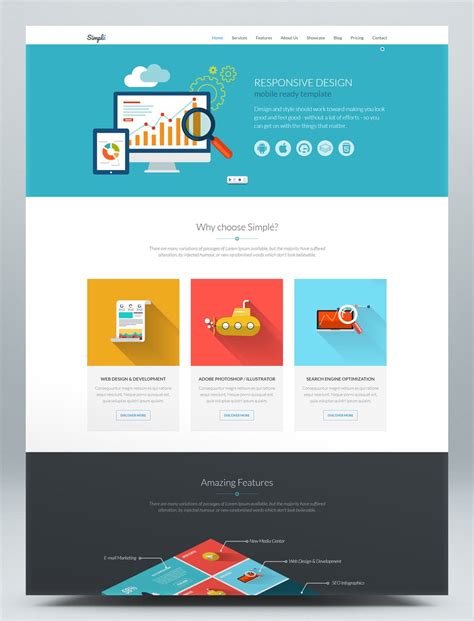 Responsive Landing Page HTML Website Template | Landing page html ...