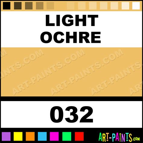 Light Ochre Colours Acrylic Paints - 032 - Light Ochre Paint, Light ...