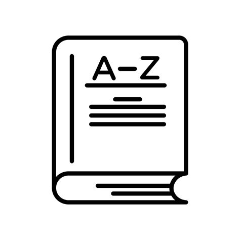 diccionarios icono colocar. vocabulario gramática Inglés símbolo en un ...