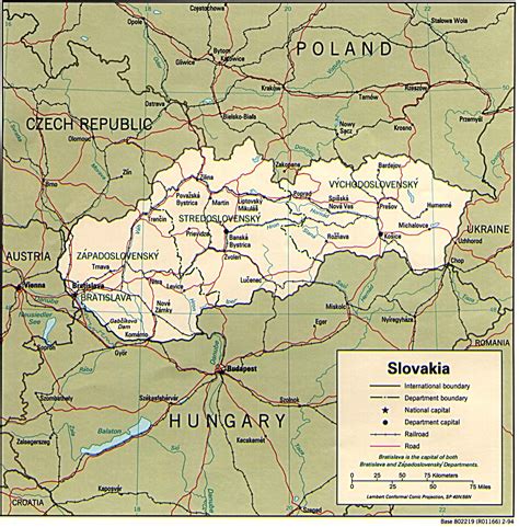Road and administrative map of Slovakia. Slovakia road and administrative map | Vidiani.com ...