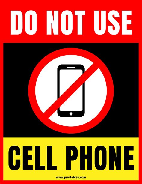 45+ Printable No Cell Phone Signs | Download Free PDFs