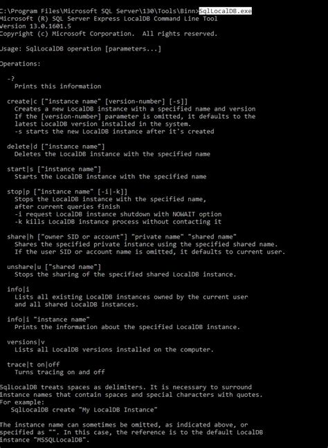 How to Connect to LocalDB SQL Server 的图像结果