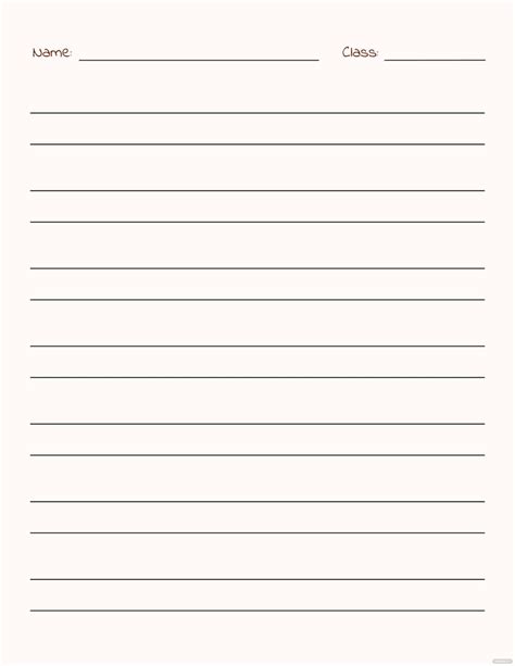 Notebook Paper Template 的图像结果