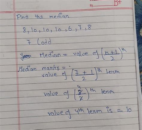 What is the median of the following numbers?8, 10, 10, 10, 6, 7, 8 ...
