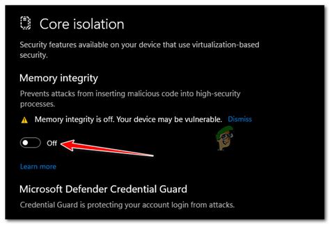 Image result for Core Isolation Not Available