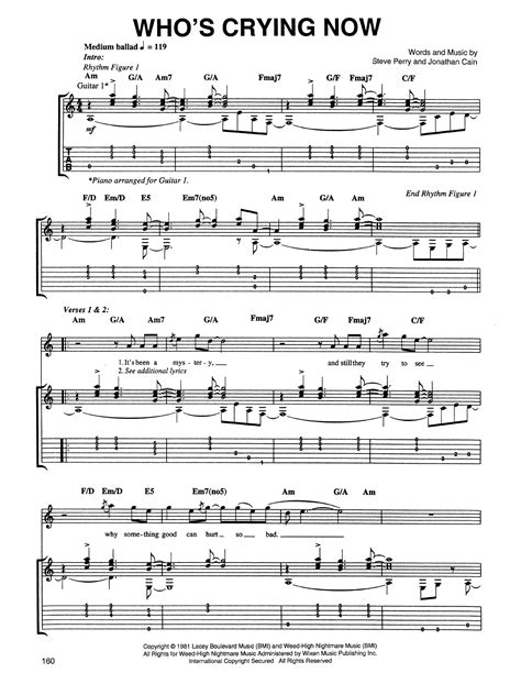 Who's Crying Now by Journey - Guitar Tab - Guitar Instructor