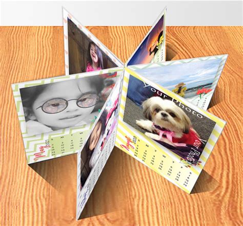 Personalized Star Shape Table Calendar | BrownCloud