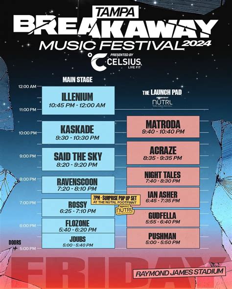 Breakaway Tampa set times : r/EDCOrlando