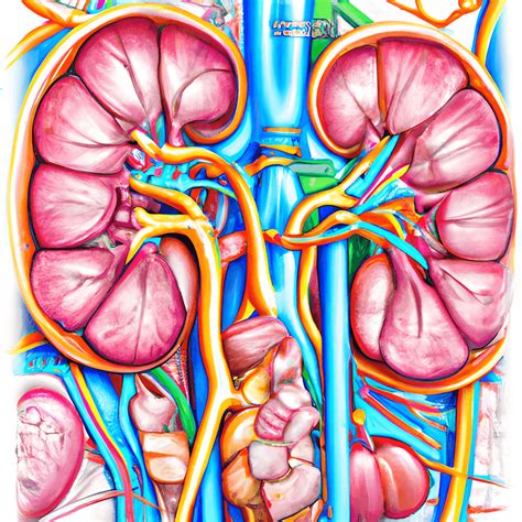 Drawing Of Kidney With Colour