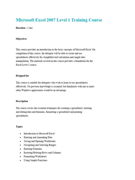 Image result for Excel Course