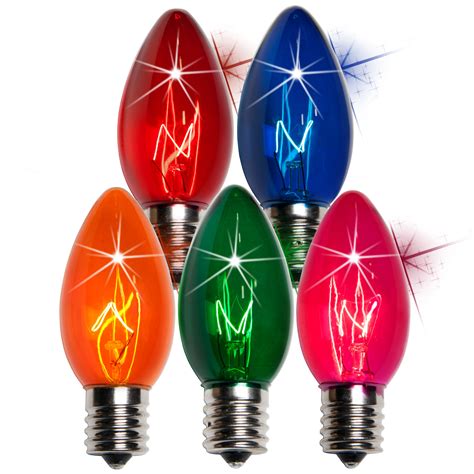 C9 Christmas Light Bulb - C9 Twinkle Multicolor Christmas Light Bulbs