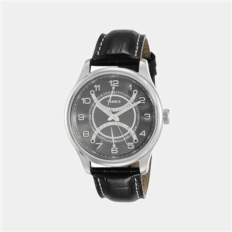 Timex TWEG14507 Men Quartz Black Dial Analog Leather Watch