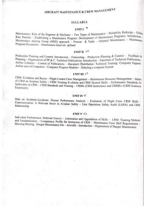 Bba Airline&airport management lll Aircraft Maintenance & Crew ...