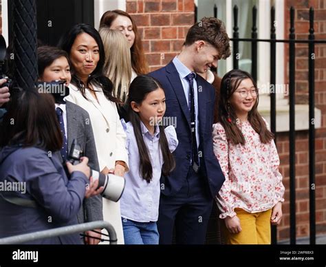 Jack Hunt (left), Lucia Hunt (second from left), Anna Hunt (third from left) and Eleanor Hunt ...