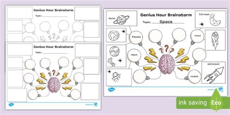 Genius Hour Brainstorm Template | Australia | Twinkl