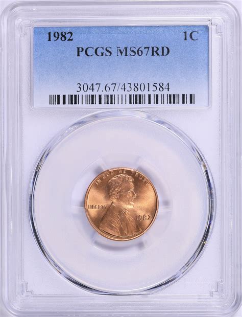 1982 Lincoln Cent PCGS MS-67 RD (Item 1863380) | GreatCollections Coin ...