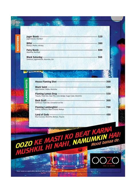 Menu at LVEL Bar & Diner, Mumbai