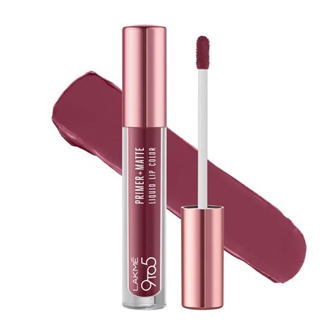 Buy LAKMÉ 9To5 Primer + Matte Liquid Lip Color Mm1 Edgy Mauve Online at ...