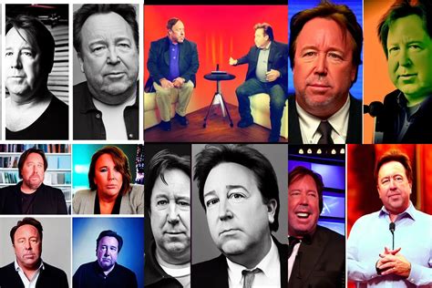 “Alex Jones and Bill Hicks sharing the same body, | Stable Diffusion