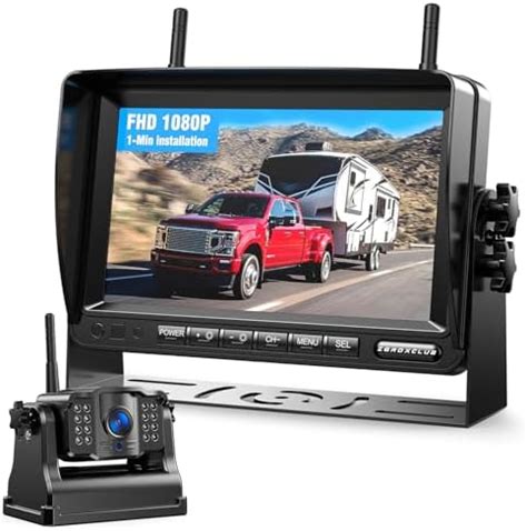 Magnetic Wireless Reversing Camera Kit: 7" HD 1080P Monitor & 9600mAh ...