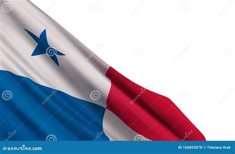 Background with a Realistic Republic of Panama Flag. Stock Vector ...