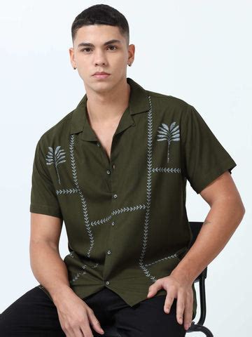 Shop Stylish Printed Cuban Collar Shirt for Men Online