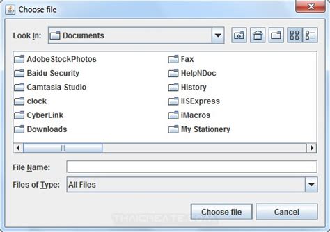 File Chooser Java Tutorial 的图像结果