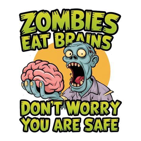 Zombie Safe Brains Premium Vinyl Stickers – stickerogy