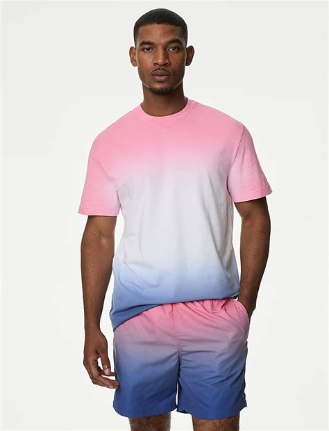 Buy Pure Cotton Ombre T-Shirt at Marks & Spencer