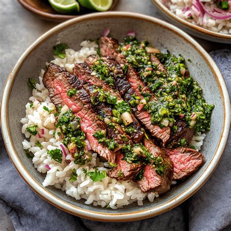 Why Skirt Steak Rice Bowls with Chimichurri Are Perfect | Homemade Menus