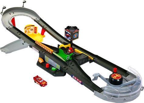 Amazon.com: Mattel Disney Pixar Cars Track Set, Piston Cup Action Speedway Playset with 1:55 ...