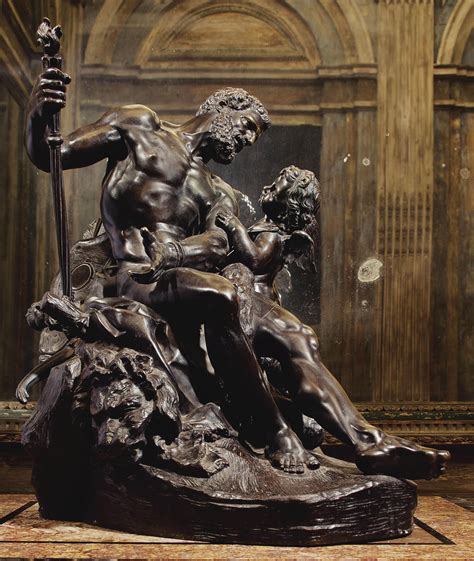 A BRONZE GROUP OF HERCULES ENSLAVED BY LOVE
