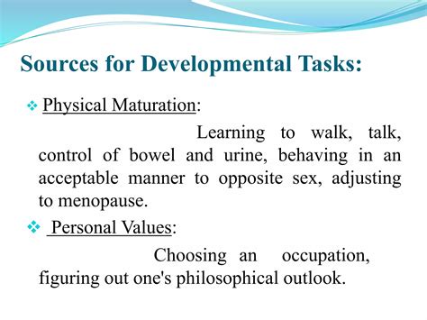 Developmental Task by Havighurst in the process of Development | PPTX