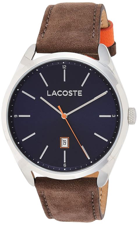 Lacoste Men's 'San Diego' Quartz Stainless Steel and Suede Casual Watch ...